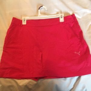 Puma Women’s Golf Skort Skirt Short, Size 14 Red